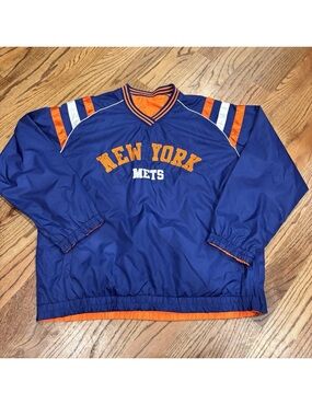 NY Mets Reversible Pullover Jacket XL MLB Genuine Merchandise G-III Windbreaker